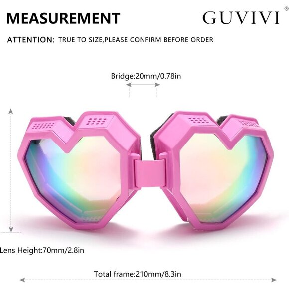 Heart Shaped Sunglasses Fashion Oversize Love Eyewear for Women Men main image 7